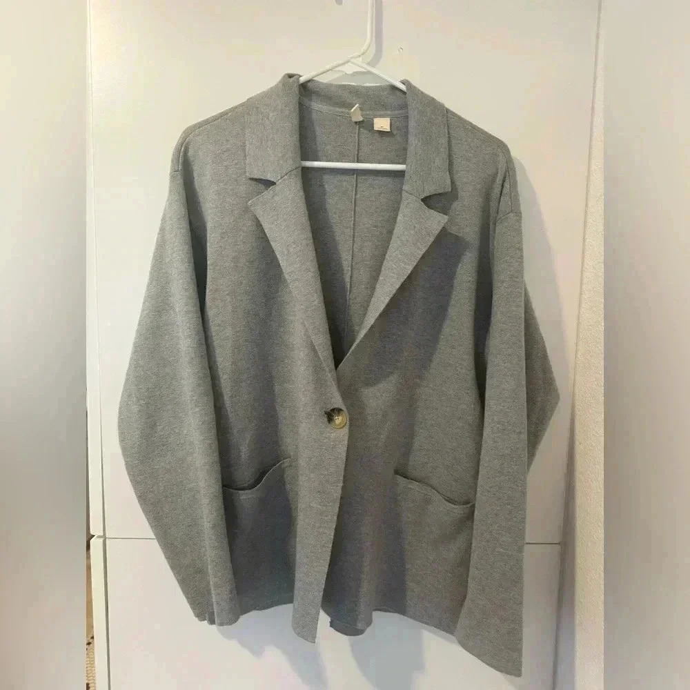 Anthropologie Gray Moth Button Cardigan